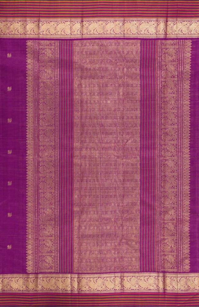 Pure Silk Purple Kanjivaram Saree