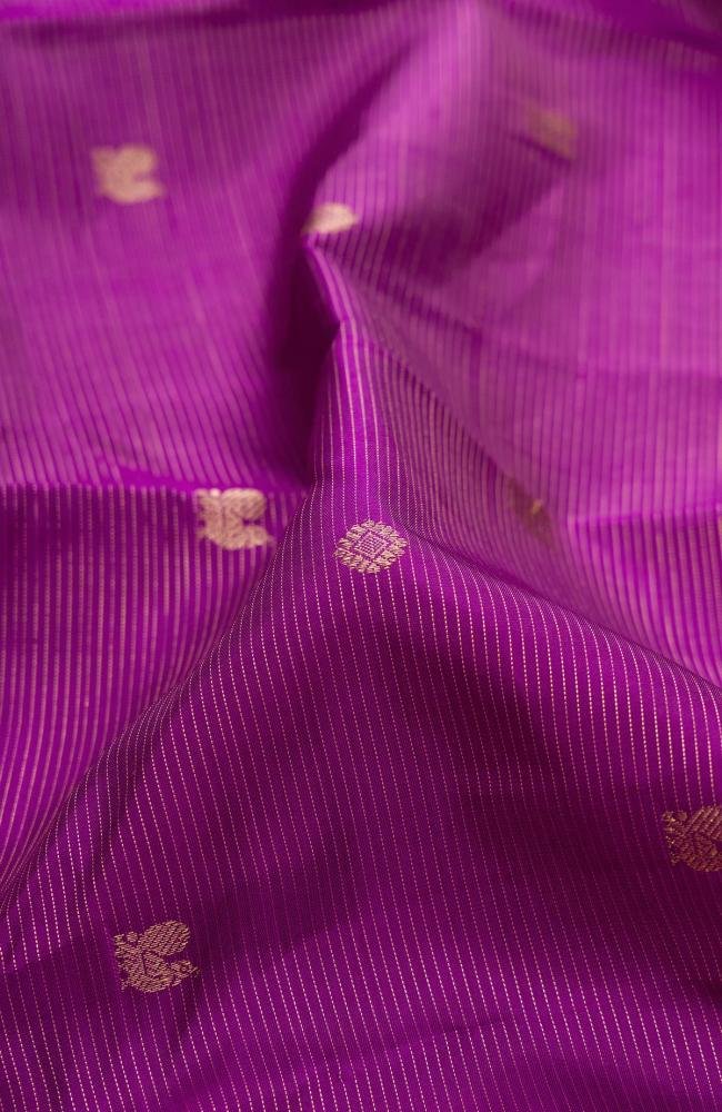 Pure Silk Purple Kanjivaram Saree