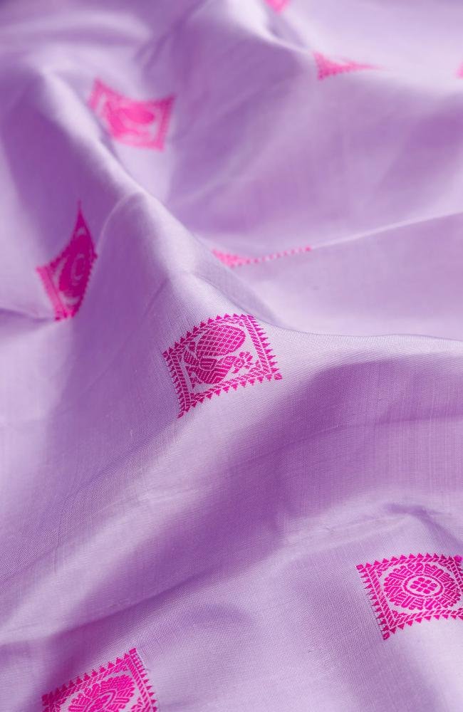 Pure Silk Lavender Kanjivaram Saree