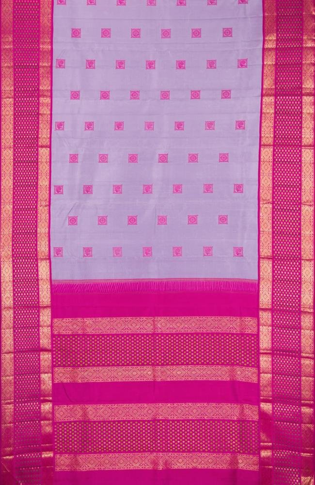 Pure Silk Lavender Kanjivaram Saree