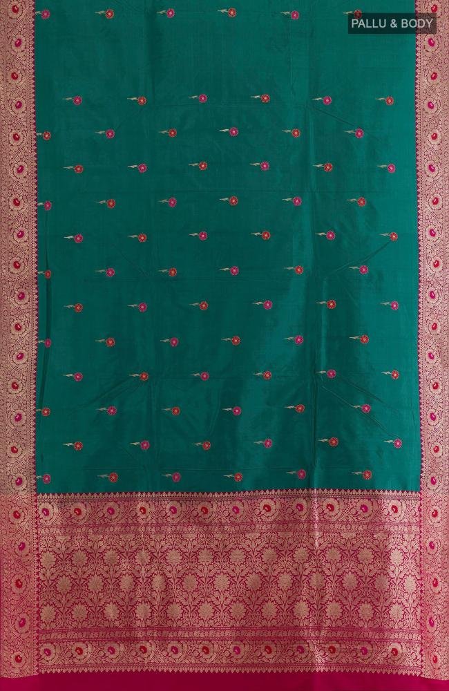 Pure Silk Green Banarasi Katan Saree