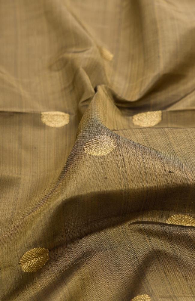 Pure Silk Mehandi Green Kanjivaram Saree